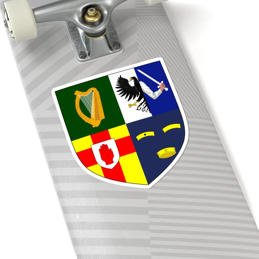 Provincial Arms of Ireland (Ireland) (Coat of Arms) STICKER Vinyl Kiss-Cut Decal - The Sticker Space
