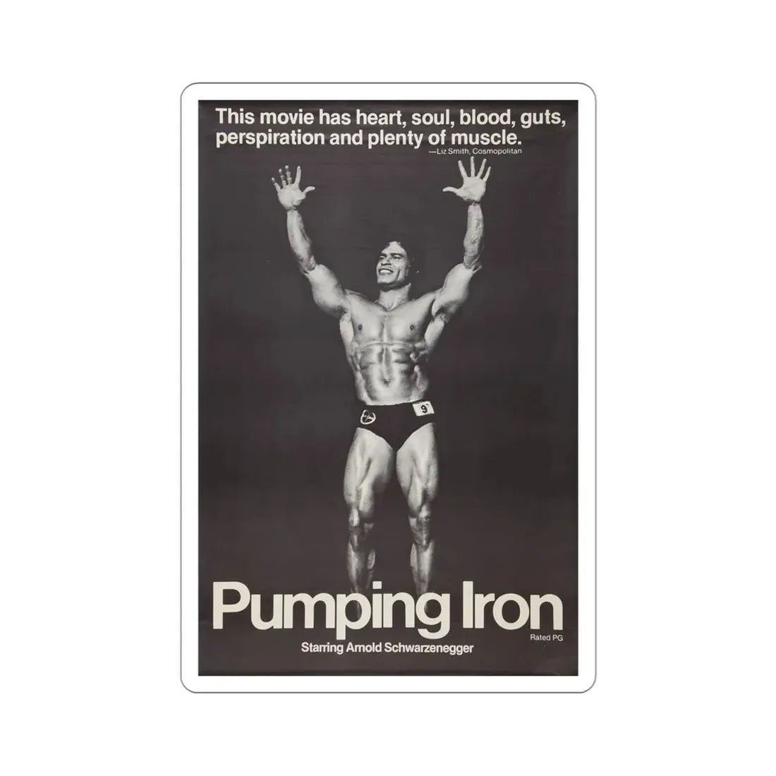 Pumping Iron 1977 Movie Poster STICKER Vinyl Die-Cut Decal - The Sticker Space