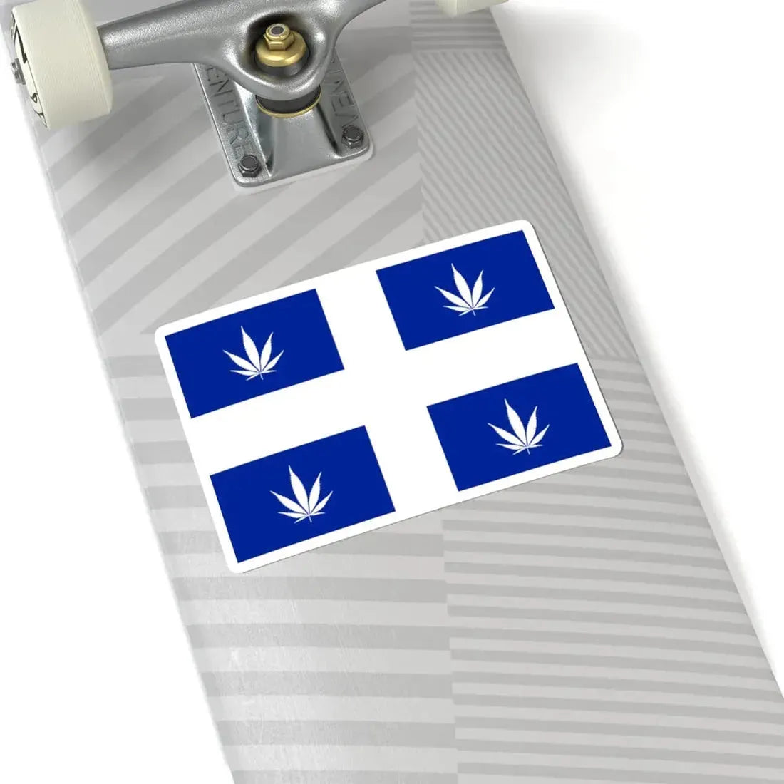 Quebec Weed Flag (Canada) STICKER Vinyl Kiss-Cut Decal - The Sticker Space