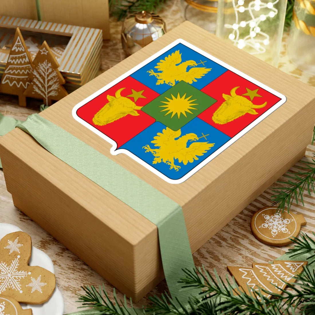 Racoviță Cehan coat of arms (Algeria) (Coat of Arms) STICKER Vinyl Kiss-Cut Decal - The Sticker Space