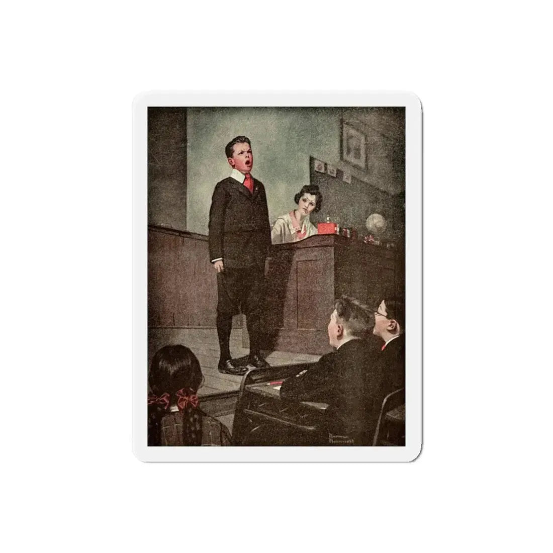 Ramsey Milholland (3), The American Magazine, November, 1918 (Magazine Illustration) Refrigerator Magnet - The Sticker Space