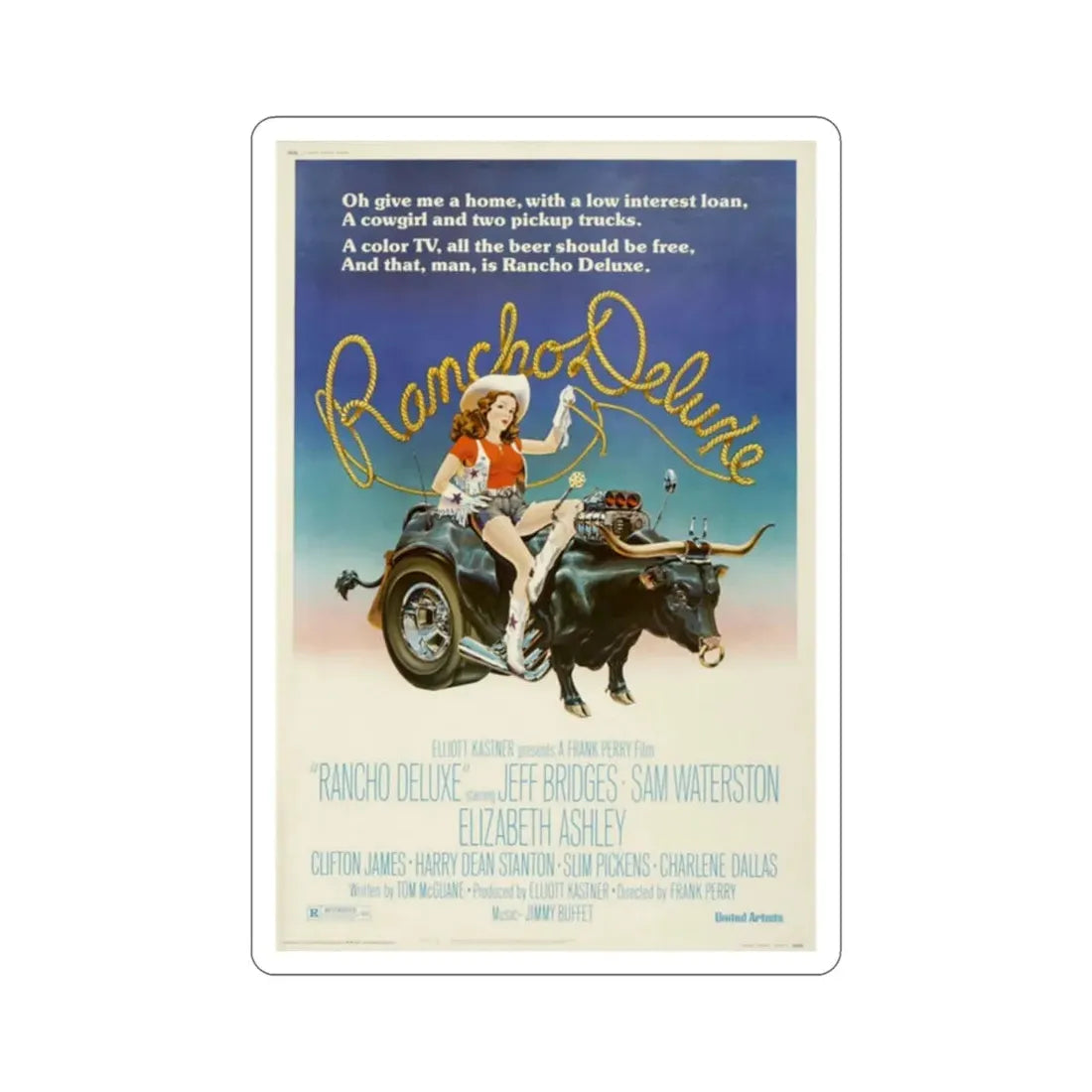Rancho Deluxe 1975 Movie Poster STICKER Vinyl Die-Cut Decal - The Sticker Space