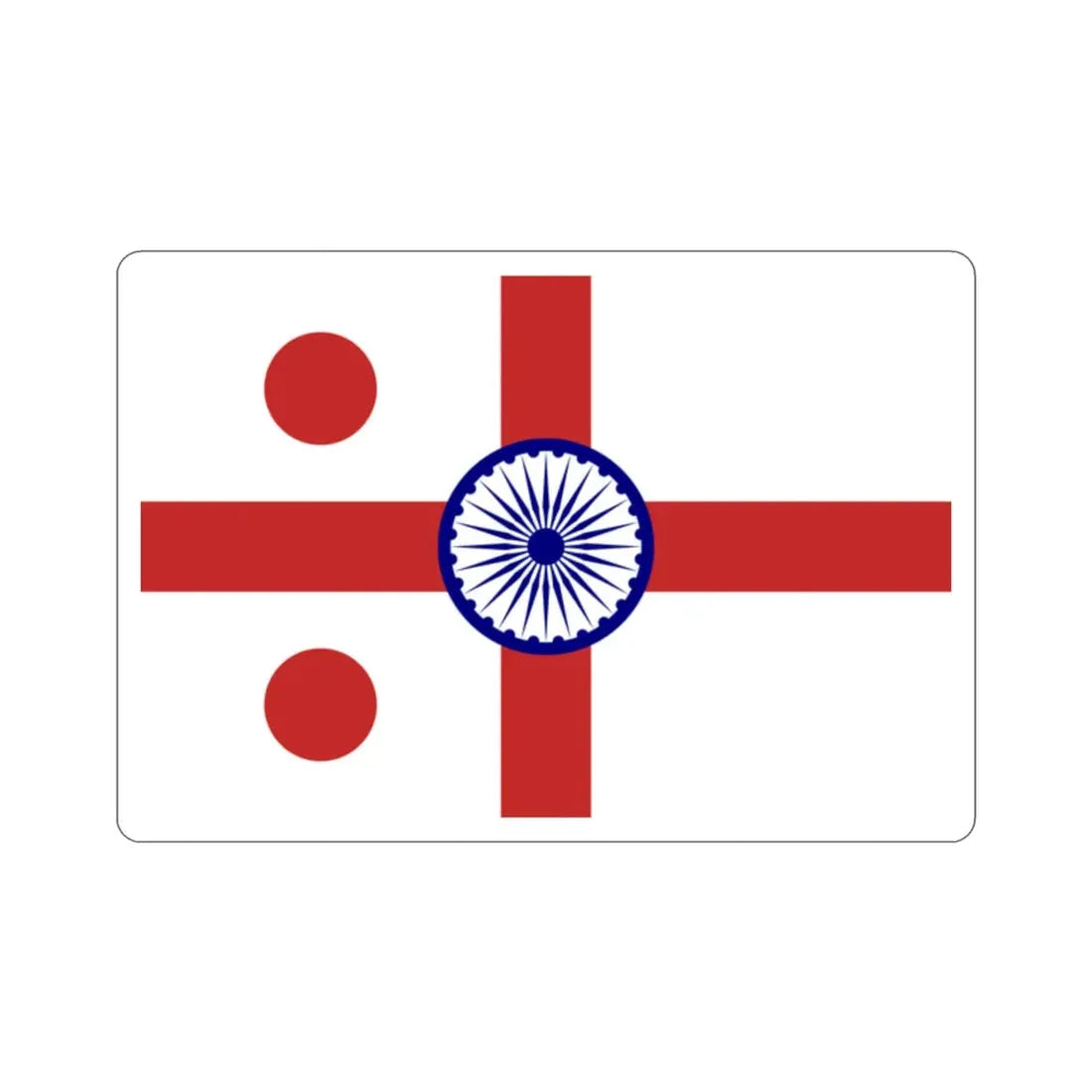 Rear Admiral of the Indian Navy Flag (India) STICKER Vinyl Die-Cut Decal - The Sticker Space