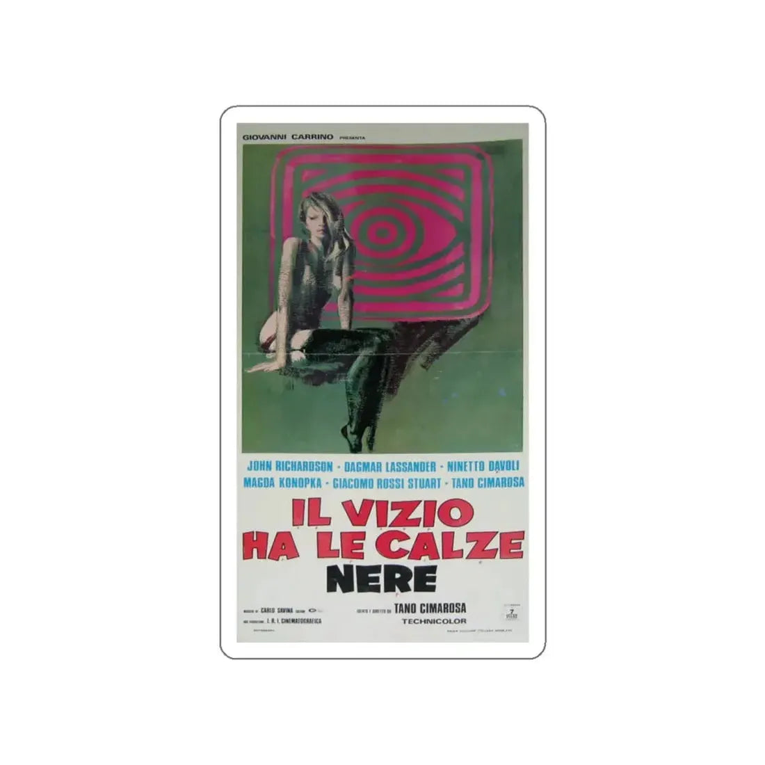 REFLECTIONS IN BLACK 1975 Movie Poster STICKER Vinyl Die-Cut Decal - The Sticker Space