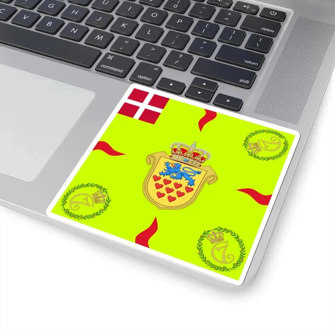 Regimental flag of Aarhus Infantry Regiment (Denmark) STICKER Vinyl Kiss-Cut Decal - The Sticker Space