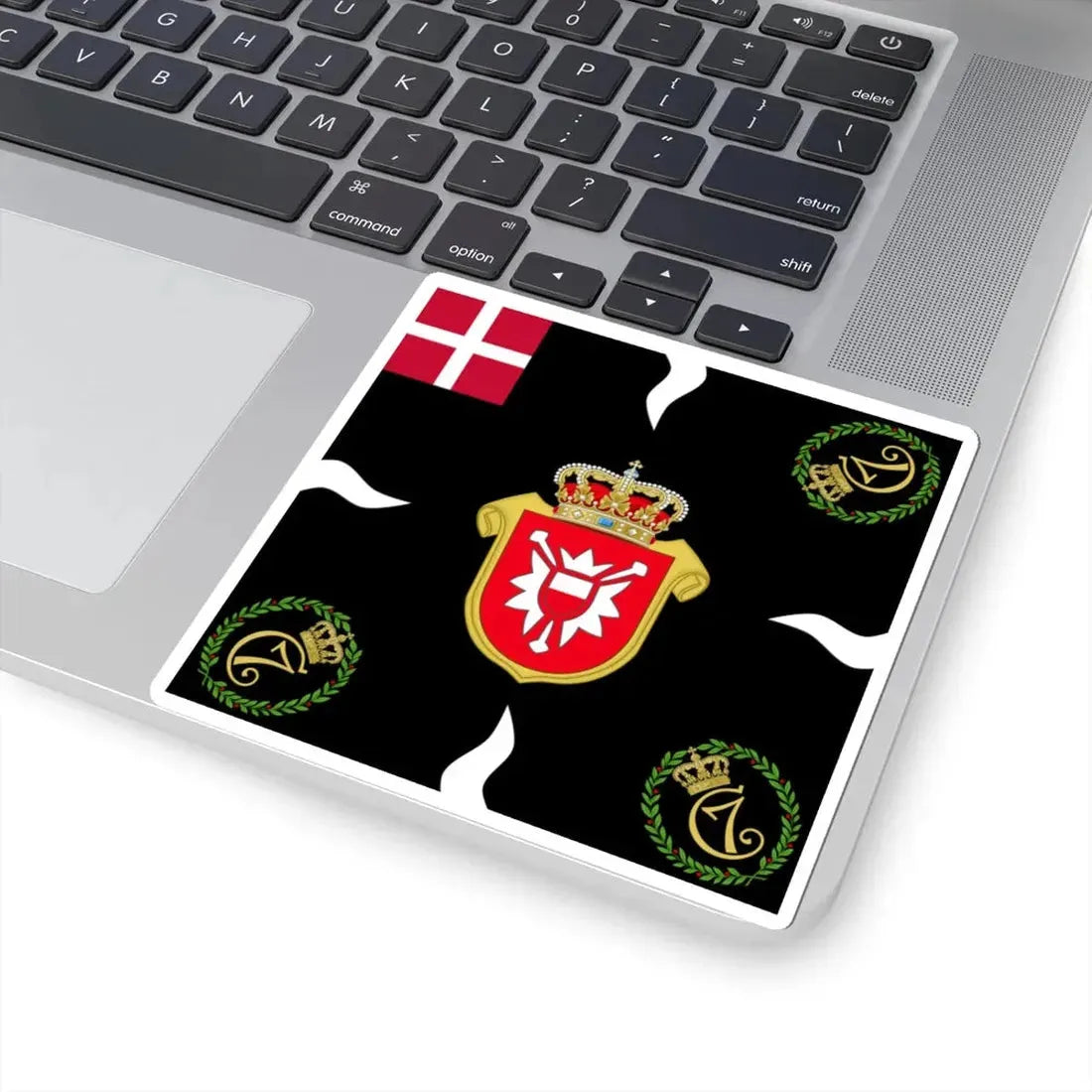 Regimental flag of Holstein Infantry Regiment 2 (Denmark) STICKER Vinyl Kiss-Cut Decal - The Sticker Space