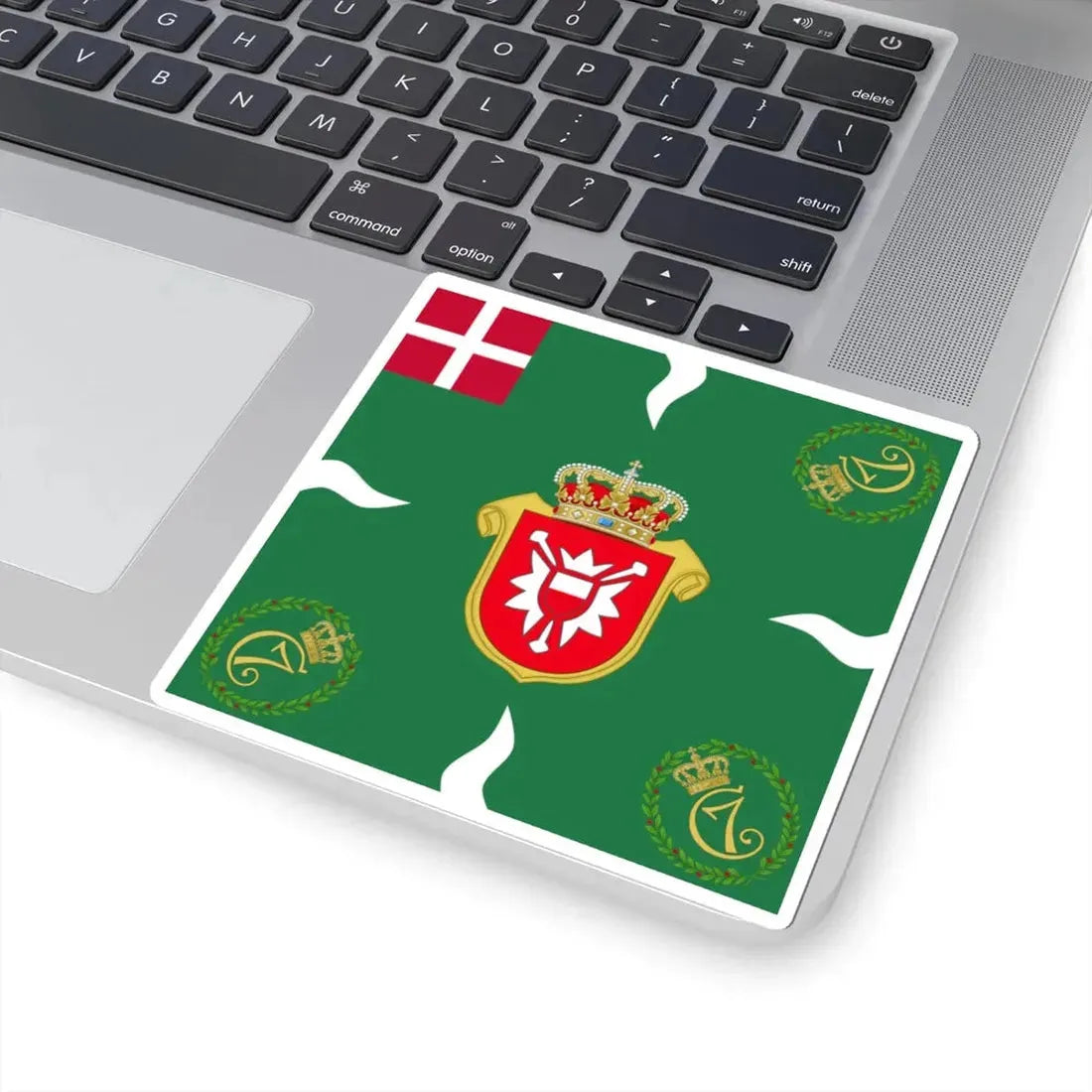 Regimental flag of Holstein Infantry Regiment (Denmark) STICKER Vinyl Kiss-Cut Decal - The Sticker Space
