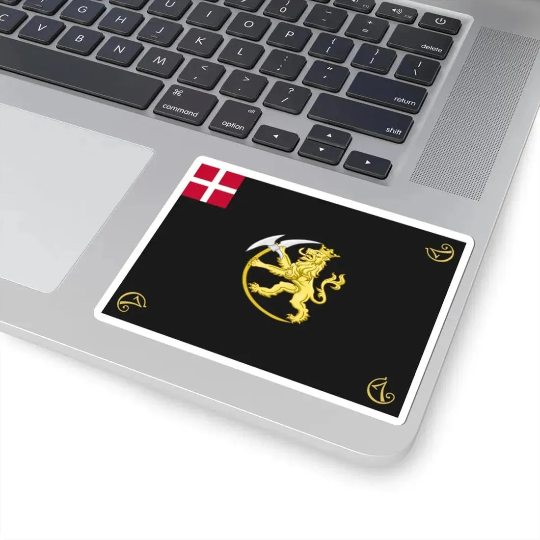 Regimental flag of The Kings Life Regiment (Denmark) STICKER Vinyl Kiss-Cut Decal - The Sticker Space