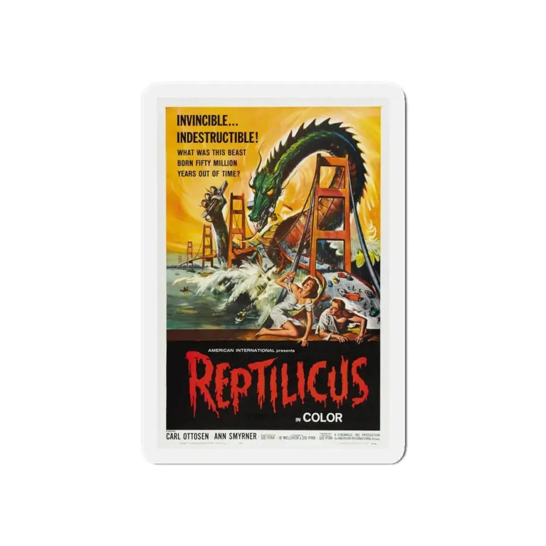 REPTILICUS 1961 Movie Poster - Refrigerator Magnet - The Sticker Space