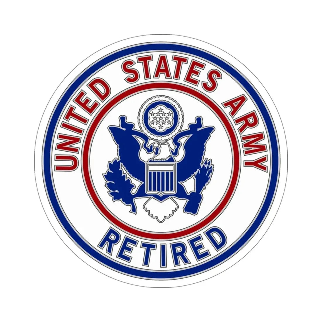Retired Service Identification Badge 2 (U.S. Army) STICKER Vinyl Die-Cut Decal - The Sticker Space