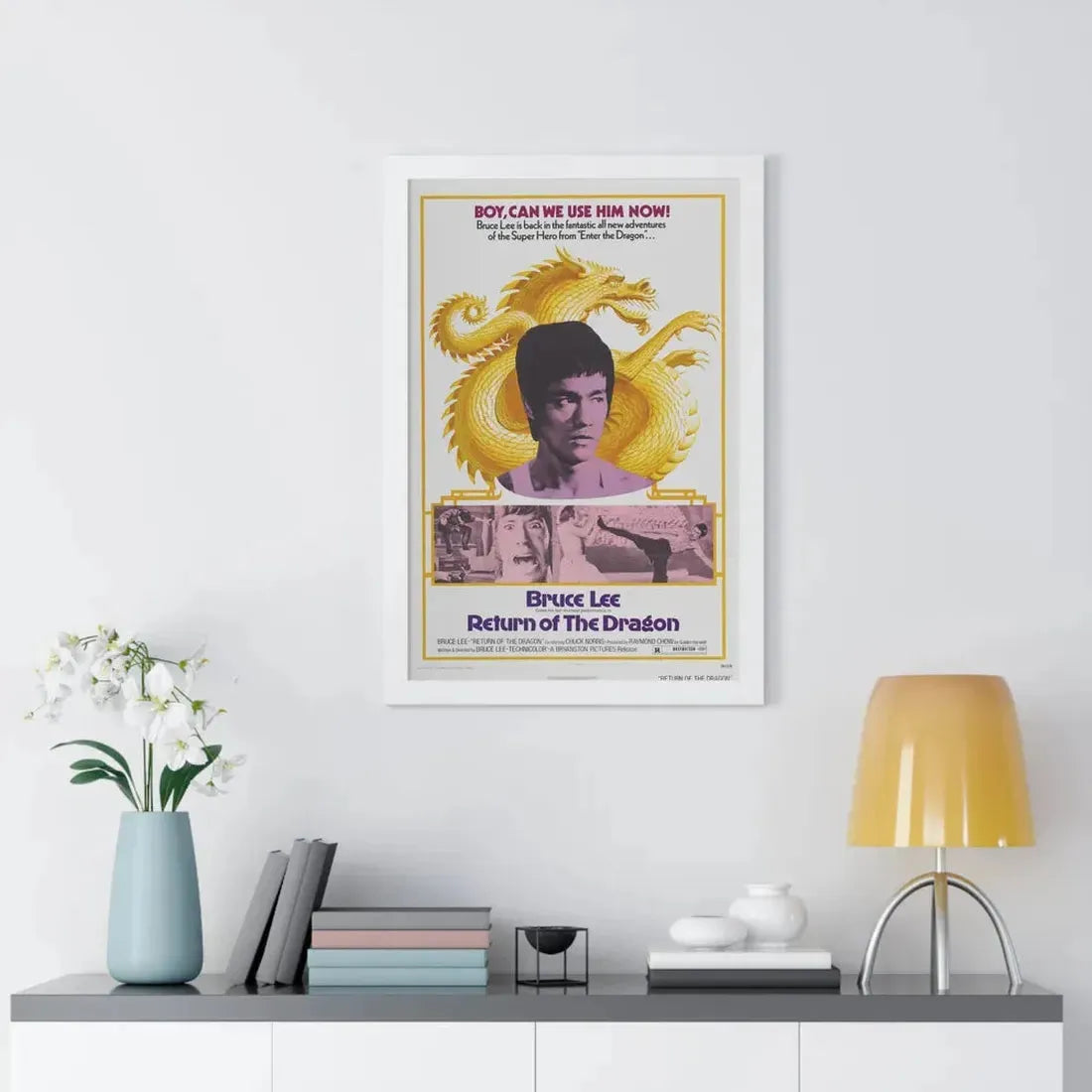 RETURN OF THE DRAGON 1974 - Framed Movie Poster - The Sticker Space