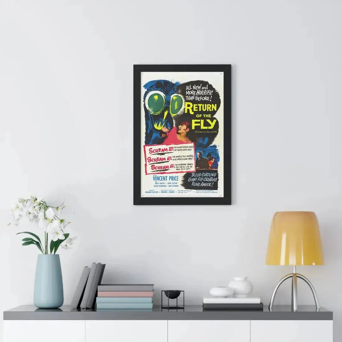 RETURN OF THE FLY 1959 - Framed Movie Poster - The Sticker Space