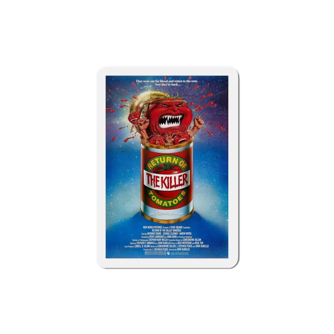Return of the Killer Tomatoes! 1988 Movie Poster Refrigerator Magnet - The Sticker Space