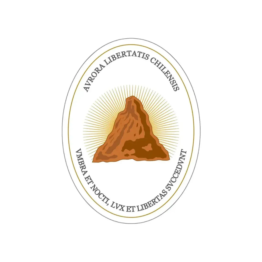 Reverse of the Coat of Arms of Chile (1812-1814) STICKER Vinyl Die-Cut Decal - The Sticker Space