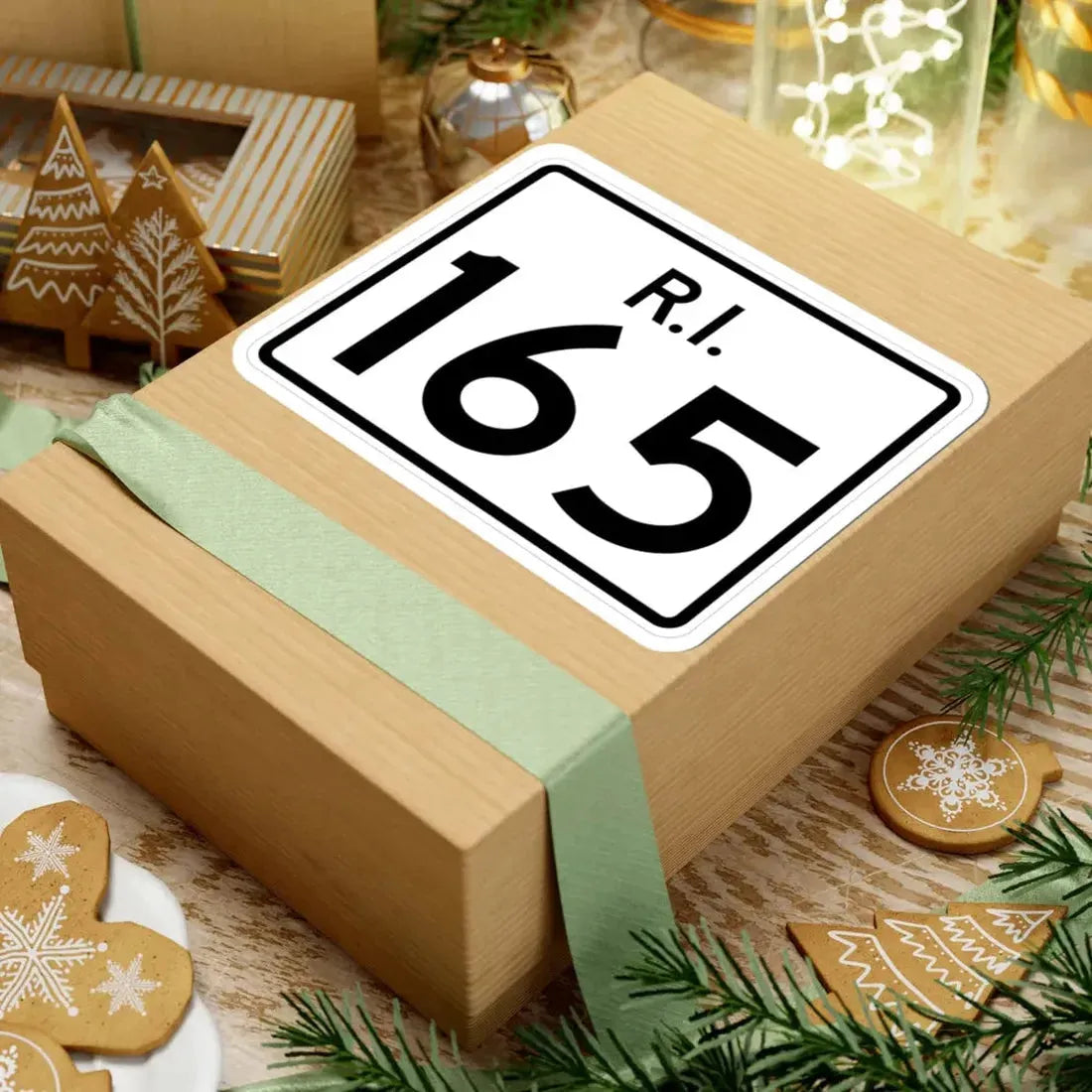 Rhode Island 165 (Rhode Island) (Road Sign) STICKER Vinyl Kiss-Cut Decal - The Sticker Space