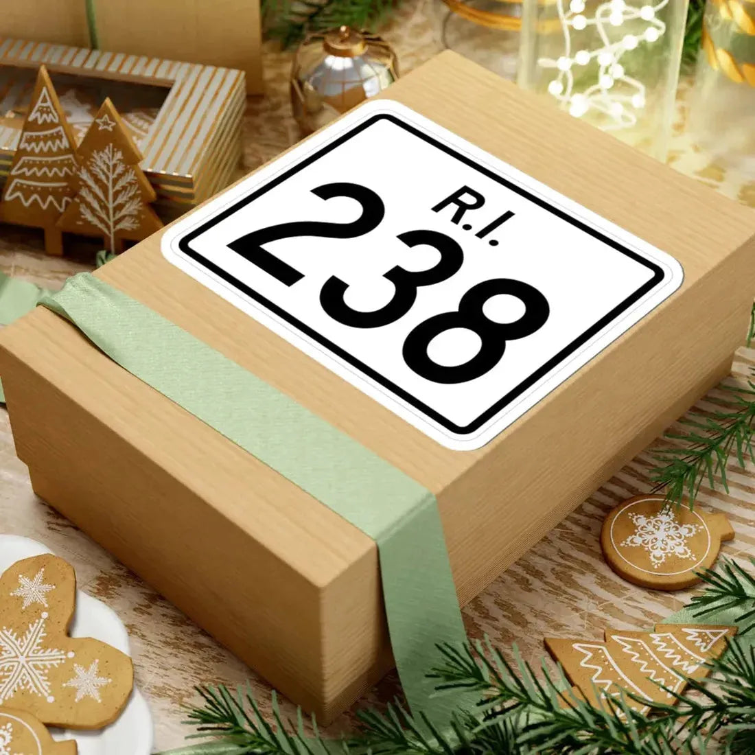 Rhode Island 238 (Rhode Island) (Road Sign) STICKER Vinyl Kiss-Cut Decal - The Sticker Space