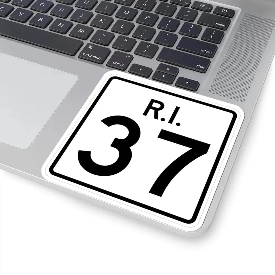 Rhode Island 37 (Rhode Island) (Road Sign) STICKER Vinyl Kiss-Cut Decal - The Sticker Space