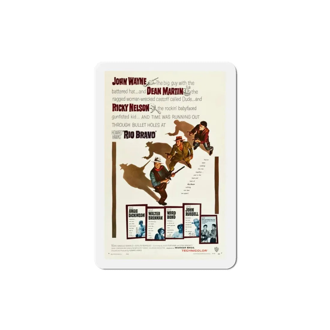 Rio Bravo 1959 Movie Poster Refrigerator Magnet - The Sticker Space