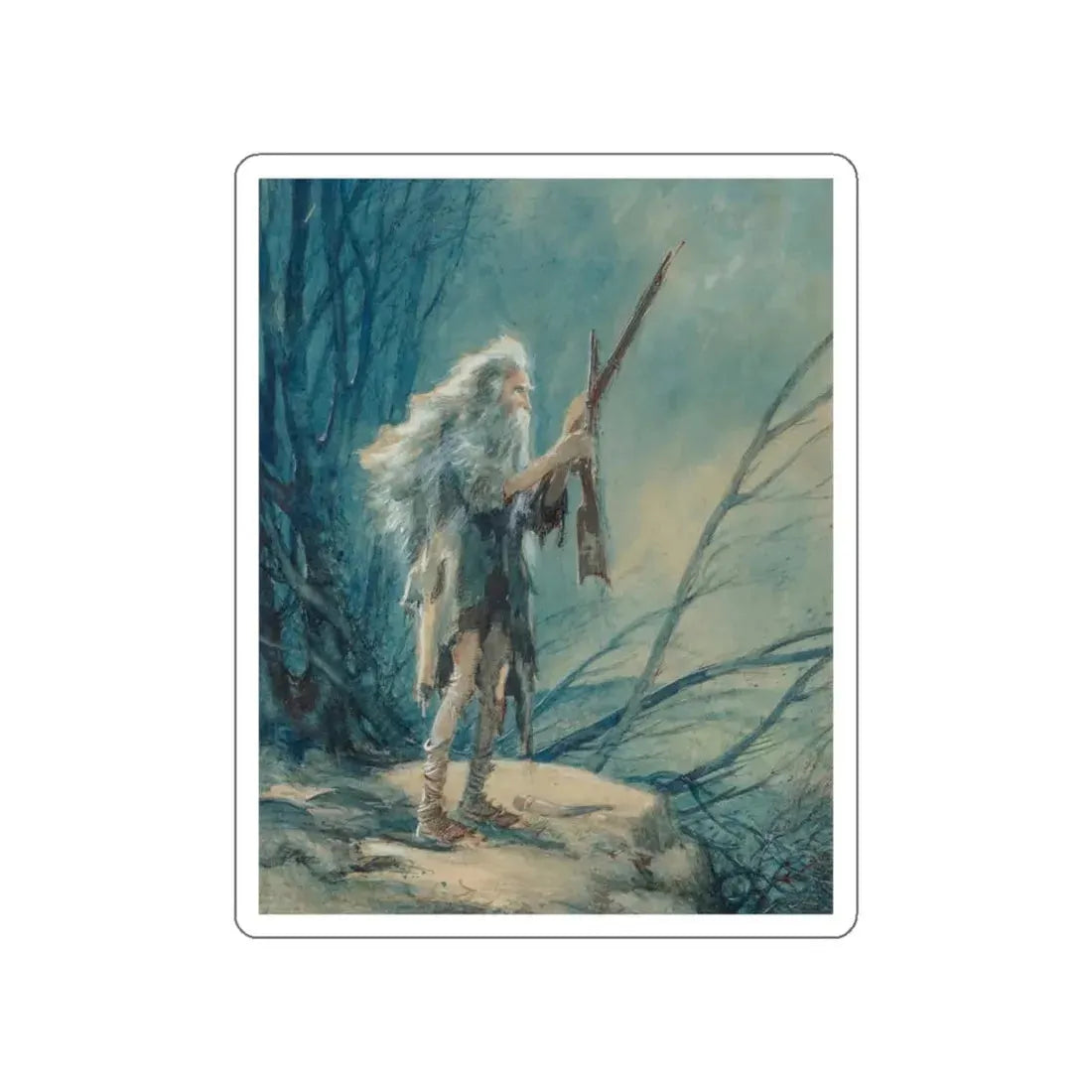 Rip Van Winkle, 1938 (Magazine Illustration) STICKER Vinyl Die-Cut Decal - The Sticker Space