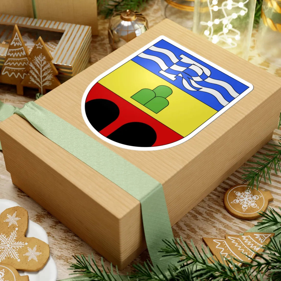 Rivera-coat of arms (Switzerland) (Coat of Arms) STICKER Vinyl Kiss-Cut Decal - The Sticker Space