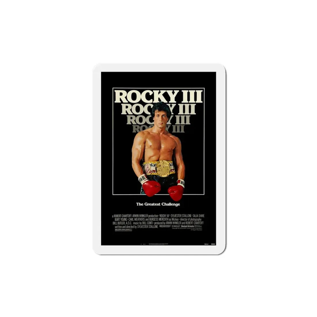 Rocky III 1982 Movie Poster Refrigerator Magnet - The Sticker Space