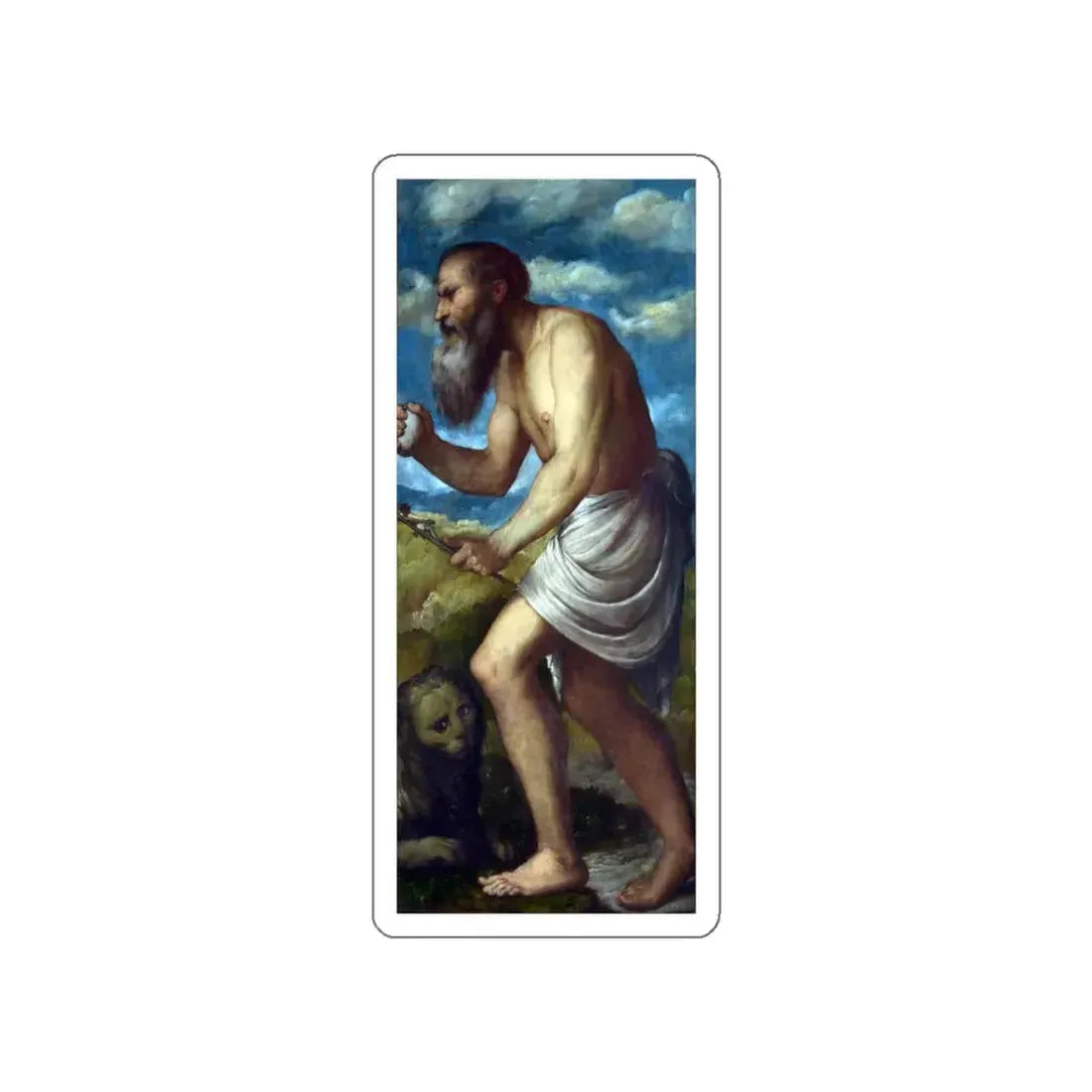 ROMANINO, Girolamo - Saint Jerome (Artwork) STICKER Vinyl Die-Cut Decal - The Sticker Space