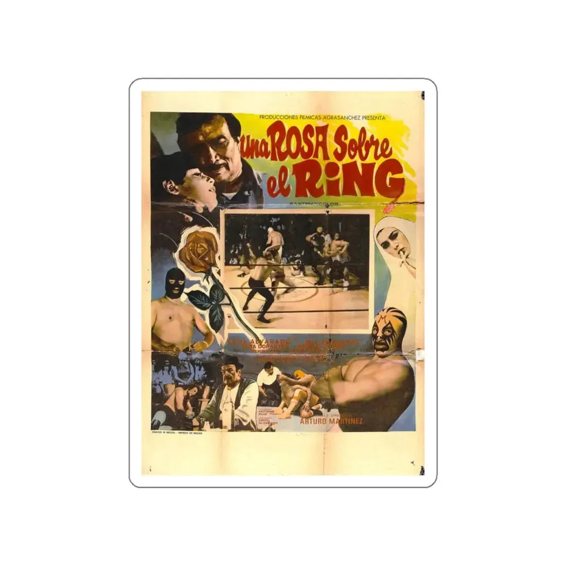 ROSE ON RING (Una rosa sobre el ring) 1973 Movie Poster STICKER Vinyl Die-Cut Decal - The Sticker Space