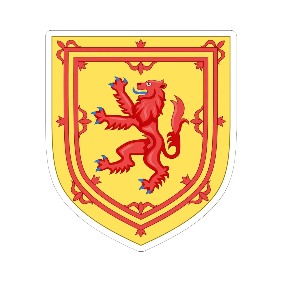 Royal Arms of the Kingdom of Scotland (Scotland) (Coat of Arms) STICKER Vinyl Kiss-Cut Decal - The Sticker Space
