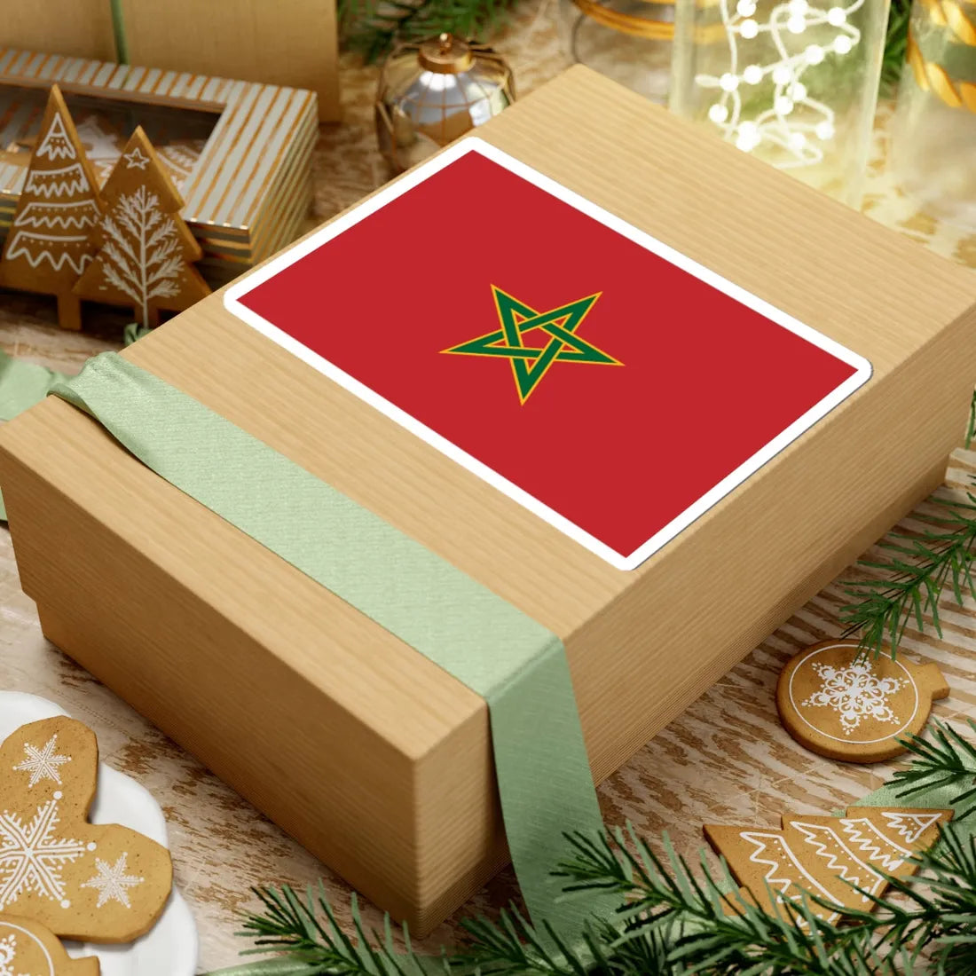 Royal Flag of Morocco (Morocco) STICKER Vinyl Kiss-Cut Decal - The Sticker Space