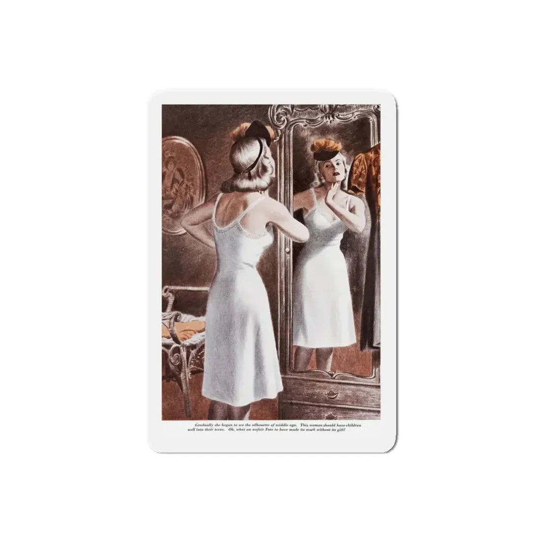 Runaway Wife (1), Redbook, March 1948 (Magazine Illustration) Refrigerator Magnet - The Sticker Space