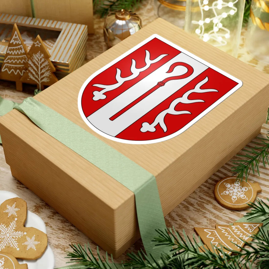 SantAbbondio-coat of arms (Switzerland) (Coat of Arms) STICKER Vinyl Kiss-Cut Decal - The Sticker Space