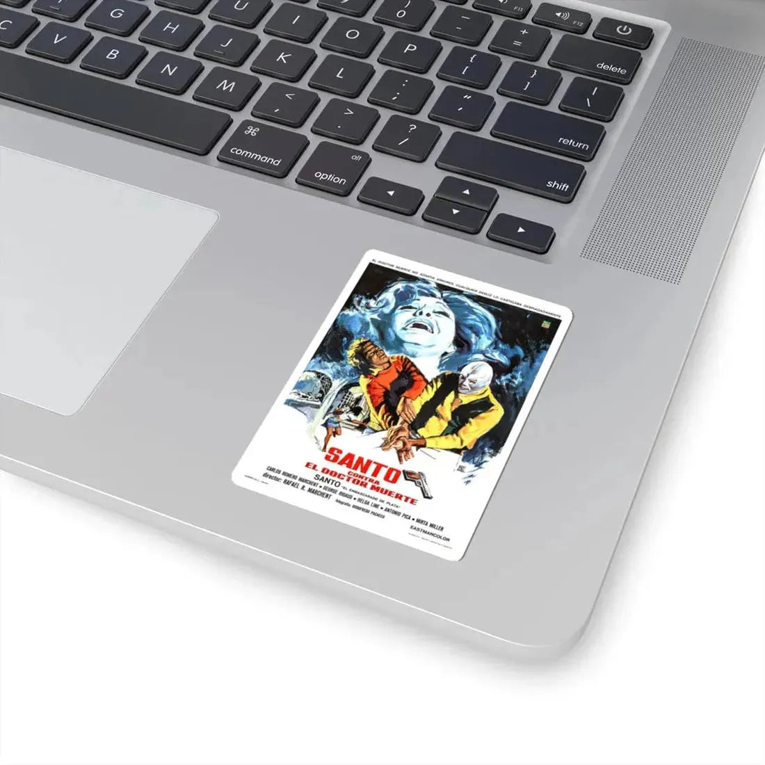 SANTO VS DOCTOR DEATH 1973 Movie Poster - STICKER Vinyl Kiss-Cut Decal - The Sticker Space