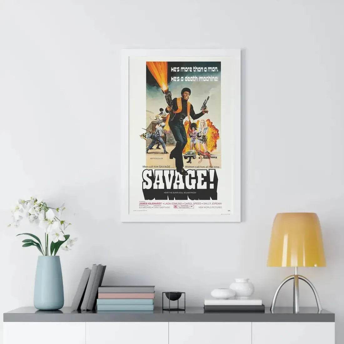 SAVAGE 1973 - Framed Movie Poster - The Sticker Space