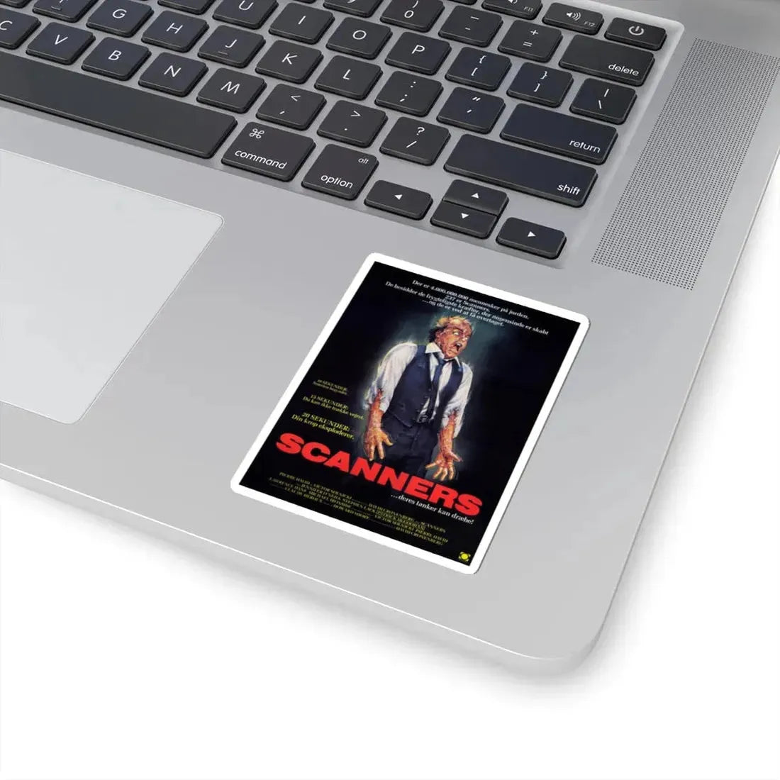 SCANNERS (DANISH) 1981 Movie Poster - STICKER Vinyl Kiss-Cut Decal - The Sticker Space