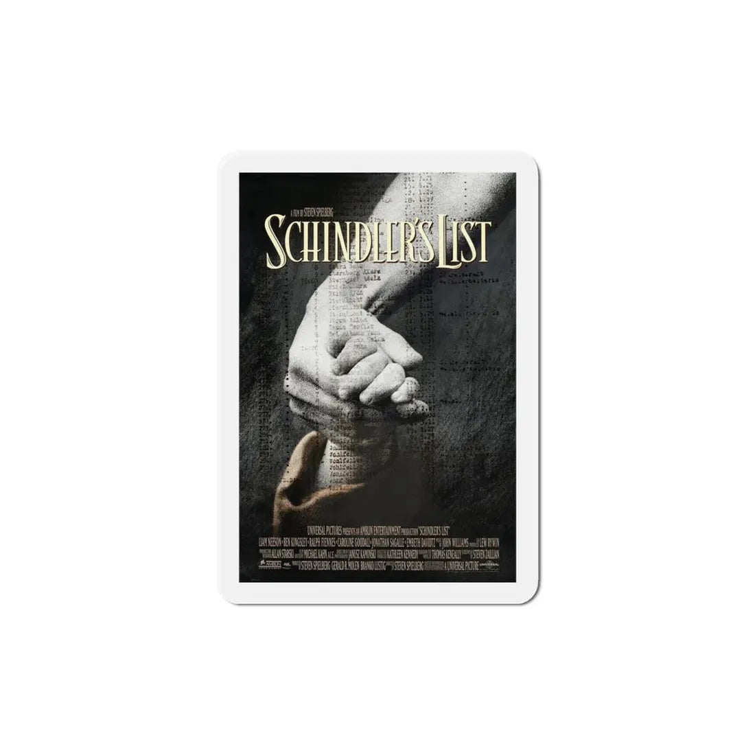 Schindlers List 1993 Movie Poster Refrigerator Magnet - The Sticker Space