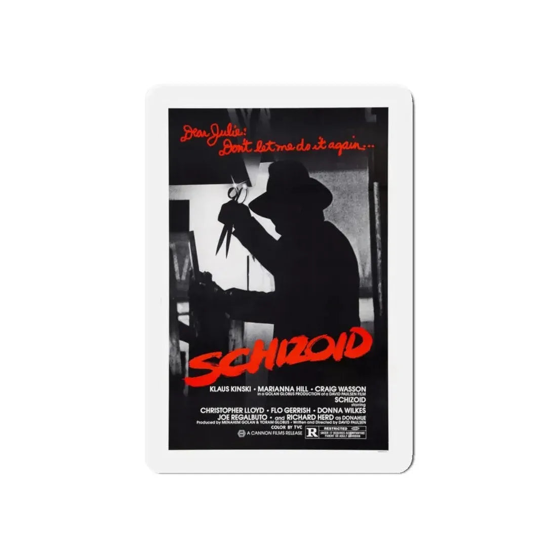 SCHIZOID 1980 Movie Poster - Refrigerator Magnet - The Sticker Space