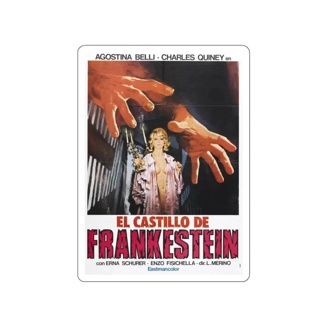 SCREAM OF THE DEMON LOVER 1970 Movie Poster STICKER Vinyl Die-Cut Decal 5 Inch - The Sticker Space