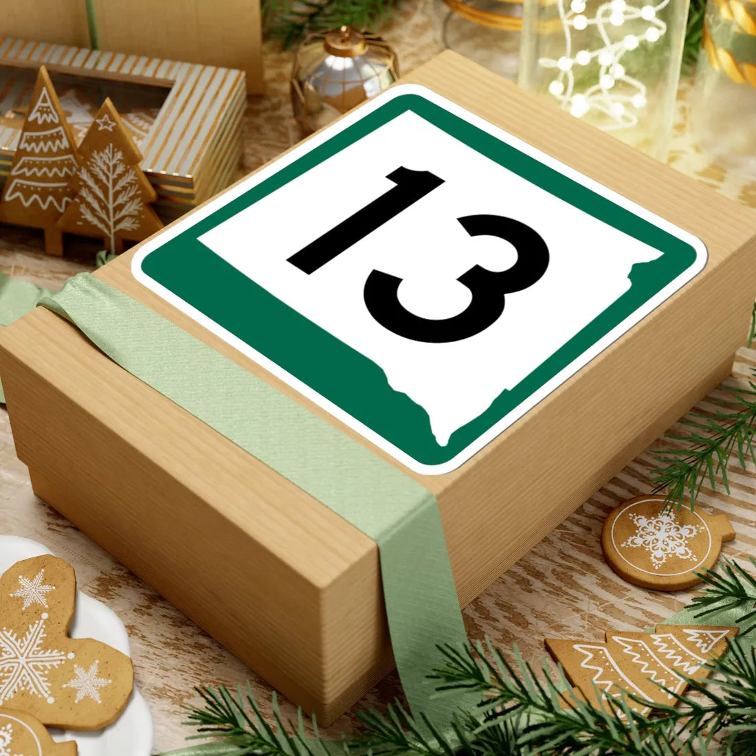 SD 13 (South Dakota) (Road Sign) STICKER Vinyl Kiss-Cut Decal - The Sticker Space