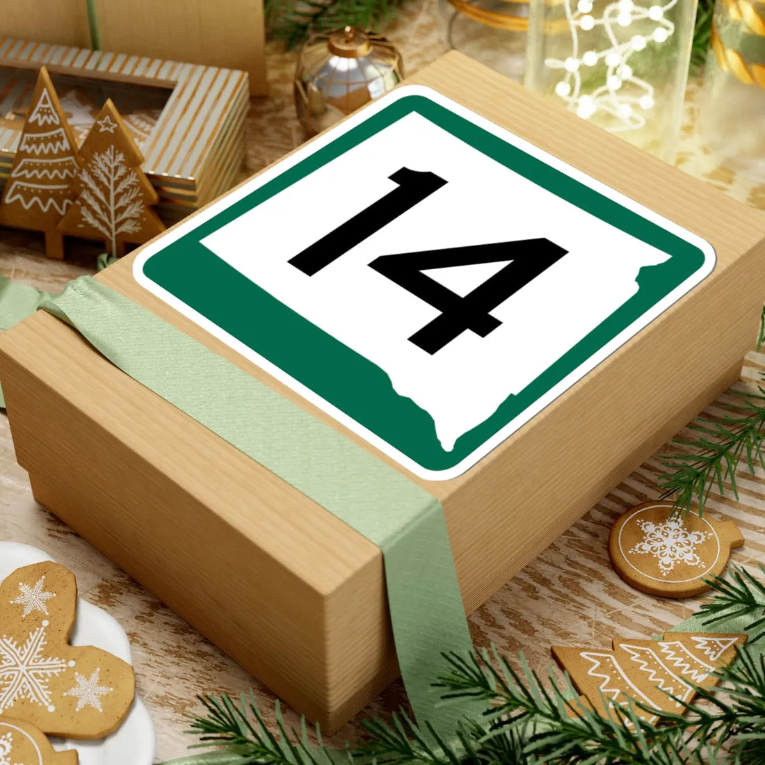 SD 14 (South Dakota) (Road Sign) STICKER Vinyl Kiss-Cut Decal - The Sticker Space