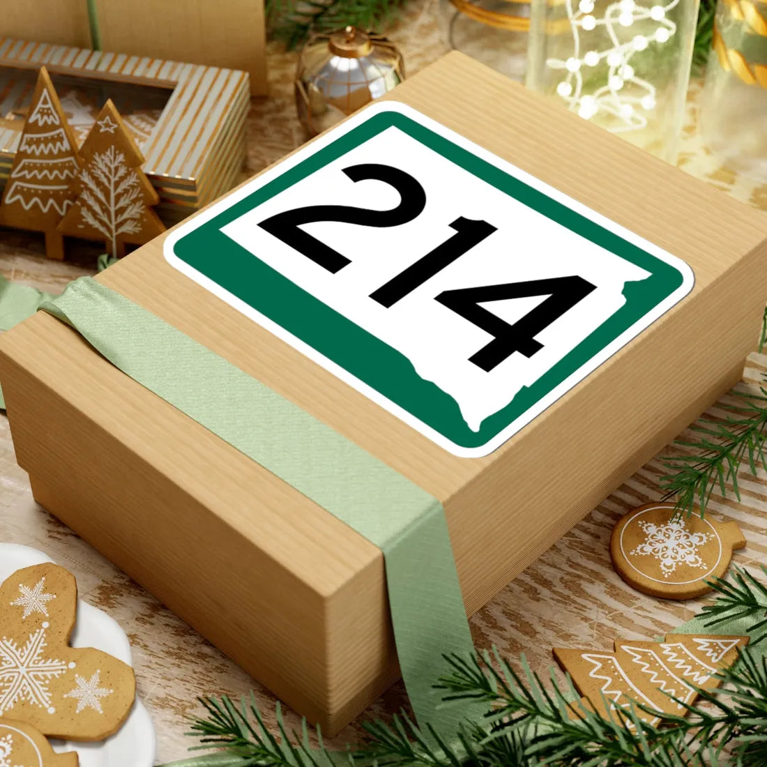 SD 214 (South Dakota) (Road Sign) STICKER Vinyl Kiss-Cut Decal - The Sticker Space