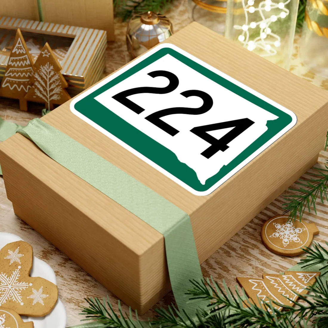 SD 224 (South Dakota) (Road Sign) STICKER Vinyl Kiss-Cut Decal - The Sticker Space