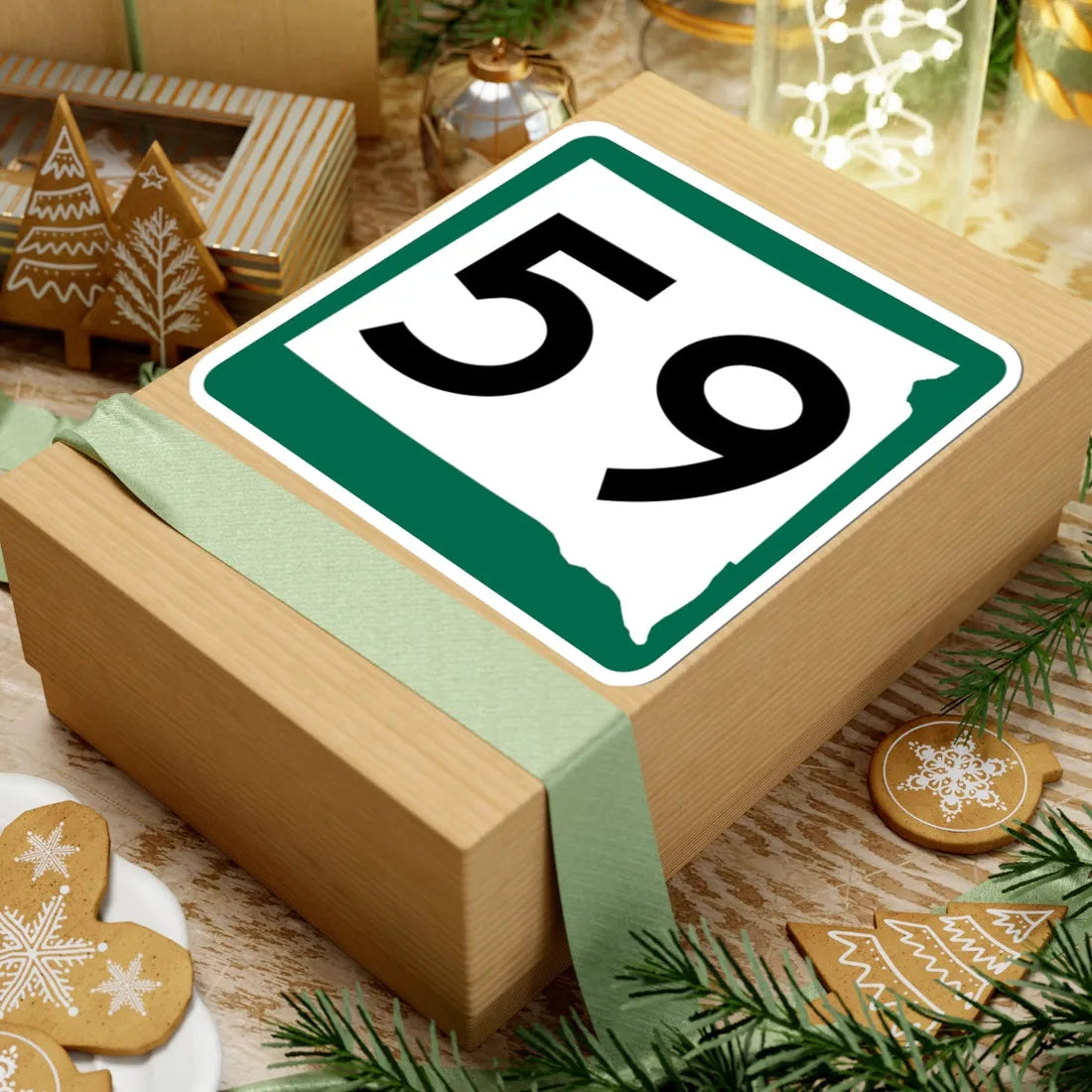 SD 59 (South Dakota) (Road Sign) STICKER Vinyl Kiss-Cut Decal - The Sticker Space