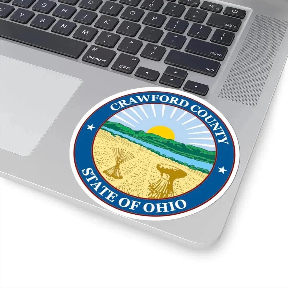 Seal of Crawford County Ohio (United States) STICKER Vinyl Kiss-Cut Decal - The Sticker Space