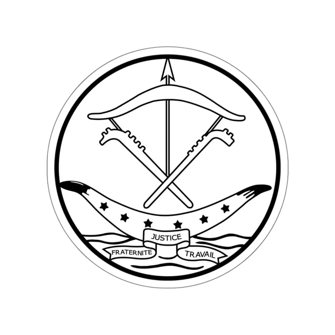 Seal of Dahomey STICKER Vinyl Die-Cut Decal 6 Inch - The Sticker Space