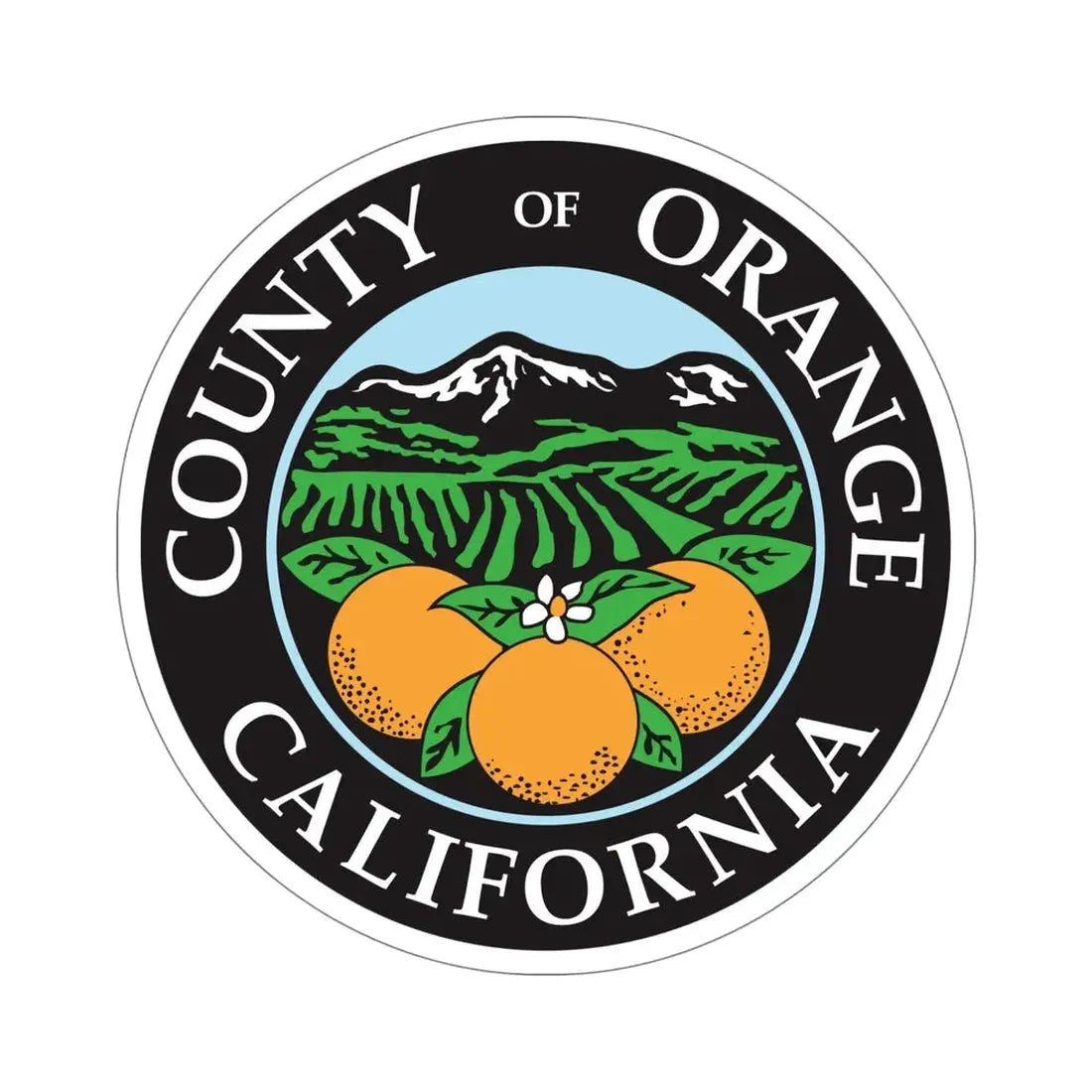Seal of Orange County, California USA STICKER Vinyl Die-Cut Decal 5 Inch - The Sticker Space
