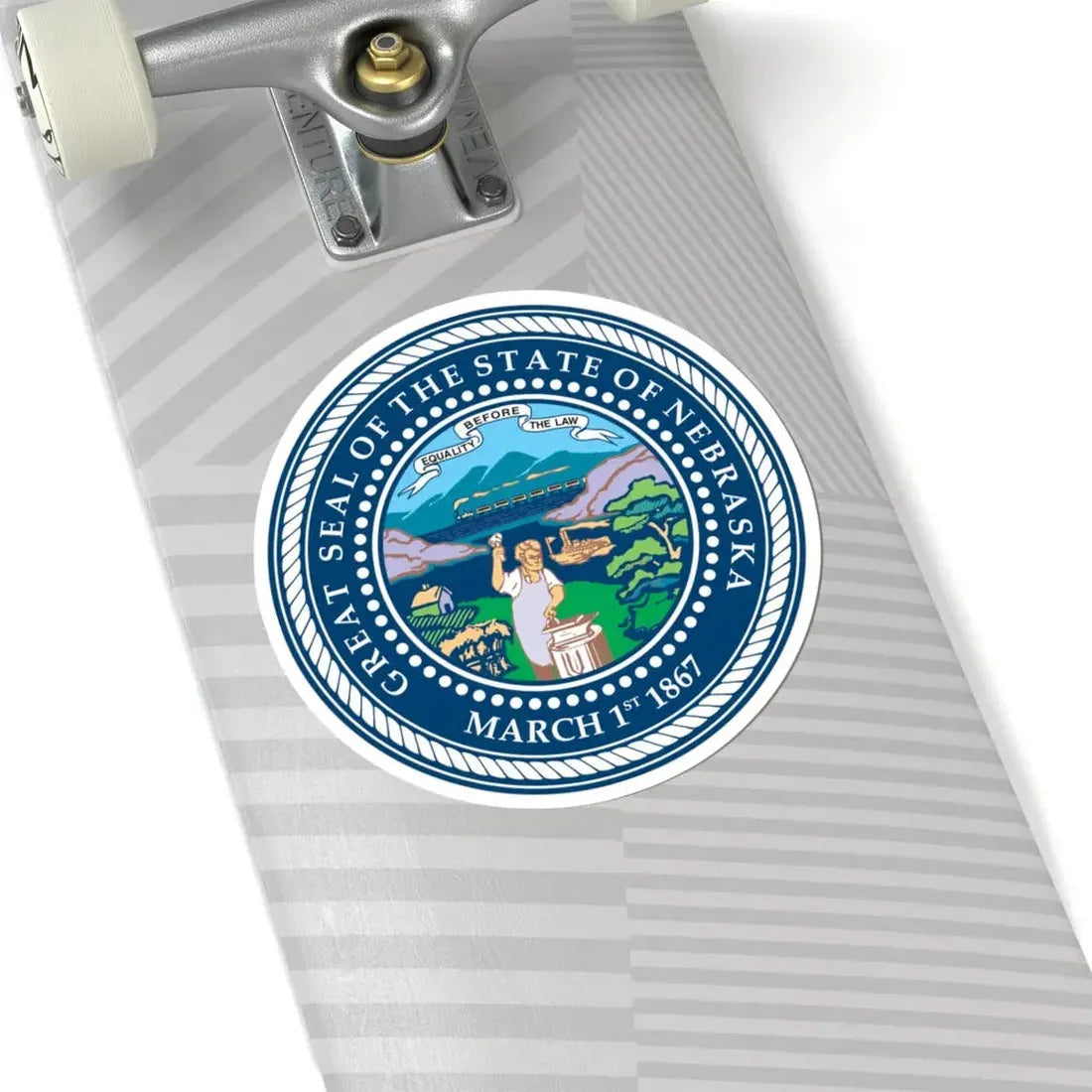 Seal of the State of Nebraska (United States) STICKER Vinyl Kiss-Cut Decal - The Sticker Space