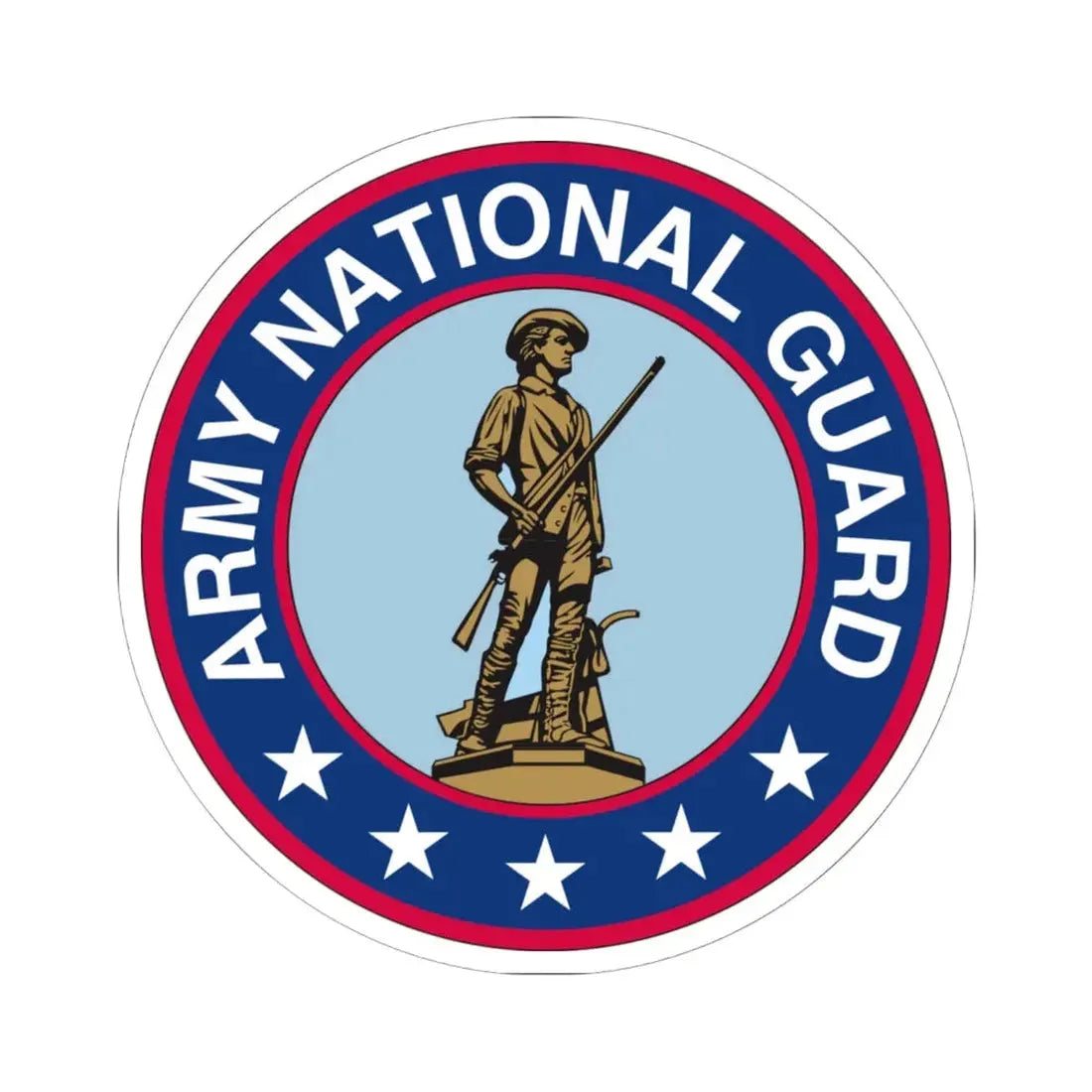 Seal of the United States Army National Guard - STICKER Vinyl Kiss-Cut Decal 6 Inch White - The Sticker Space