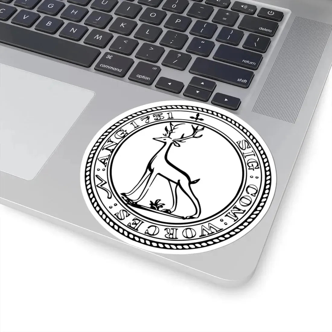 Seal of Worcester County Massachusetts (United States) STICKER Vinyl Kiss-Cut Decal - The Sticker Space