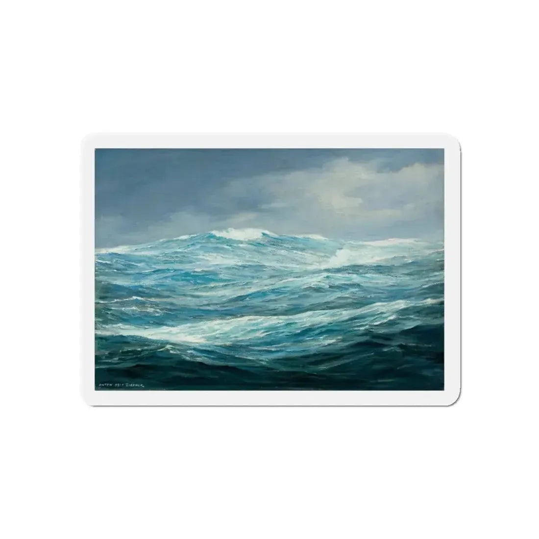 Seascape (1) (Magazine Illustration) Refrigerator Magnet 5 Inch Die-Cut - The Sticker Space