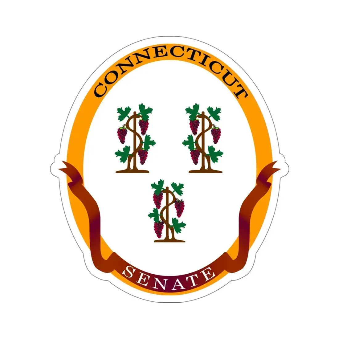 Senate of Connecticut STICKER Vinyl Die-Cut Decal 5 Inch - The Sticker Space